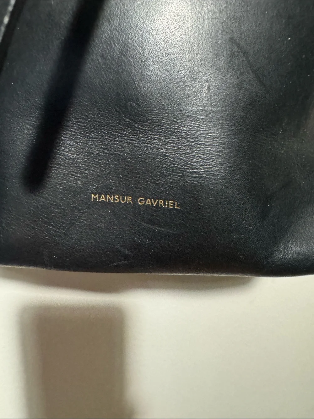 MANSUR GAVRIEL Black Leather Mini Bucket Bag